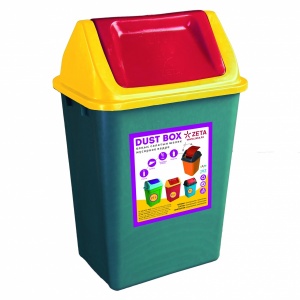 Plastic trash bins and urns