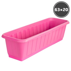 For garden Flower pot with a rectangular pan, color (63 sm)
