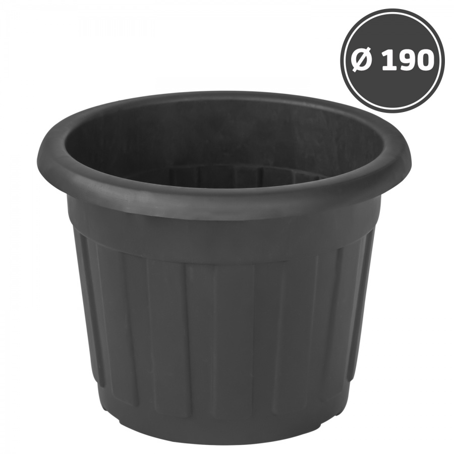 Flower pot black (d190)