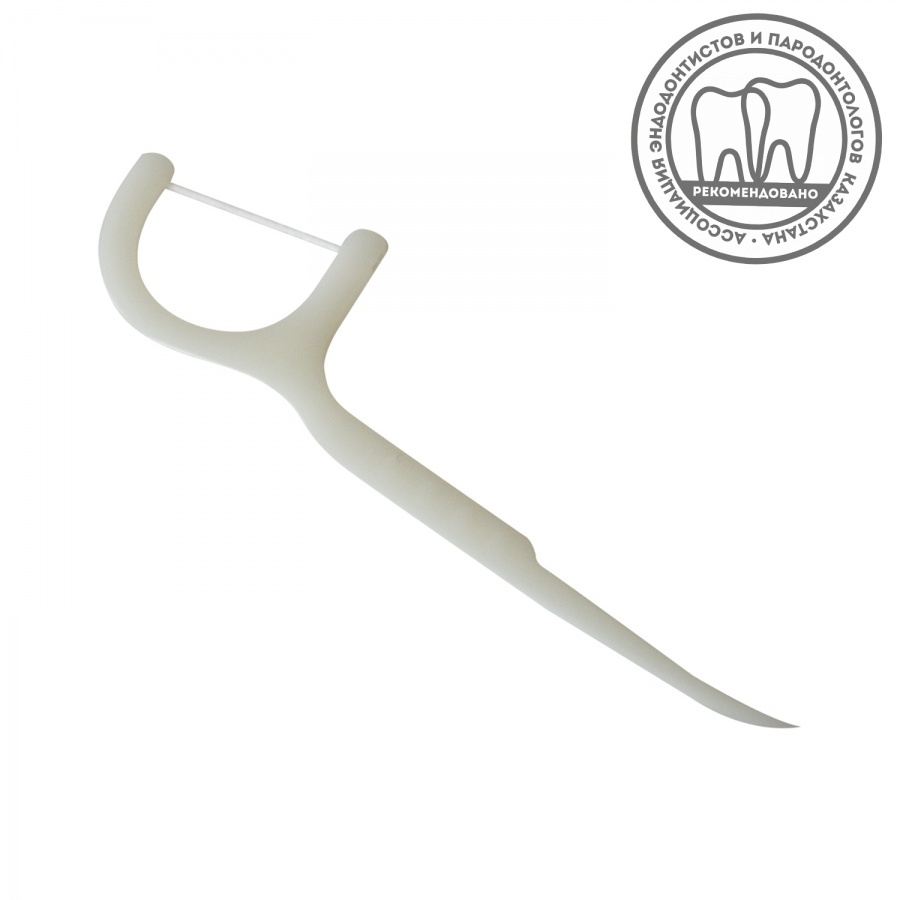 Toothpick with dental floss in a pack (50 pieces)