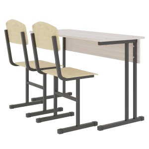 School furniture Double school desk + 2 chairs