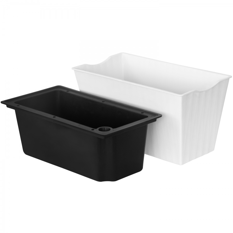 Кашпо для цветов Блум белое (малое)