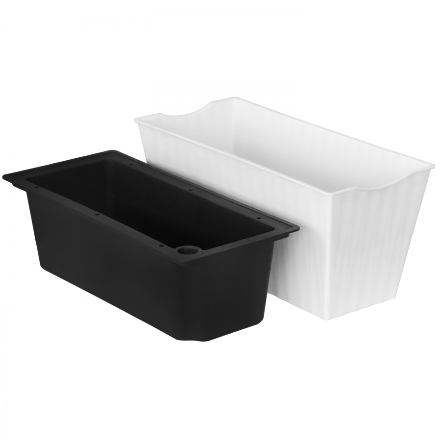 Гүл өсіретін құмыра Блум ақ (орташа)