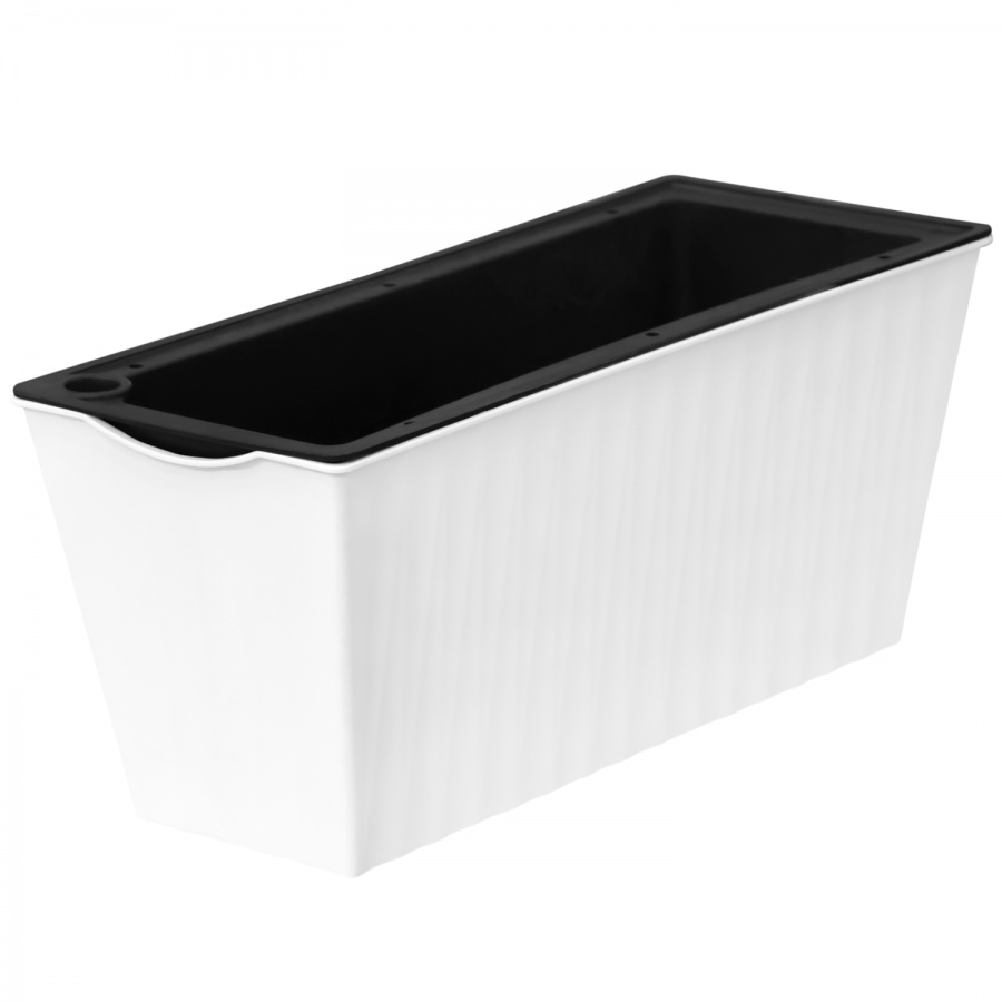 Кашпо для цветов Блум белое (большое)