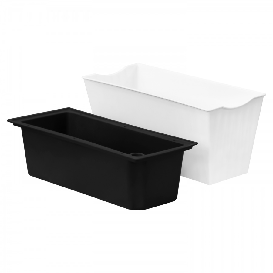 Кашпо для цветов Блум белое (большое)