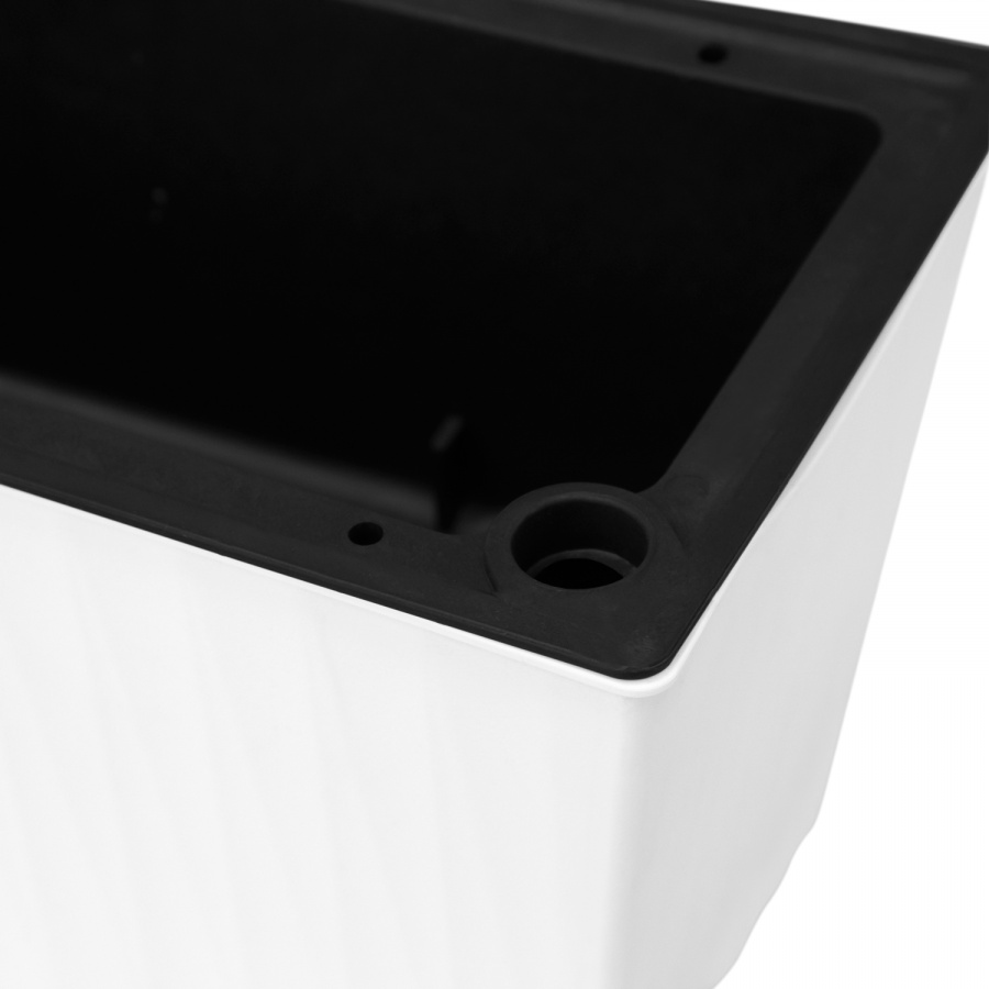 Кашпо для цветов Блум белое (большое)