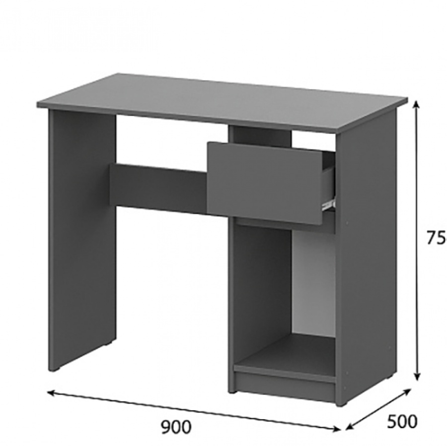 Модульная система Денвер Стол письменный (0,9м) Графит серый