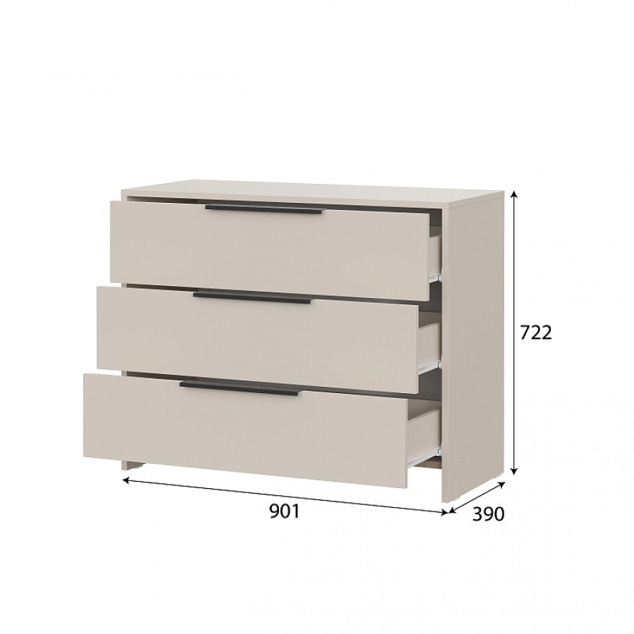 Модульная система Камелия 1 Комод 3 ящика (Серия 2) Меланж