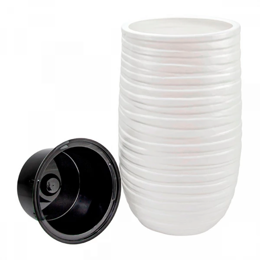 Кашпо для цветов Лайн Б м/п бел.